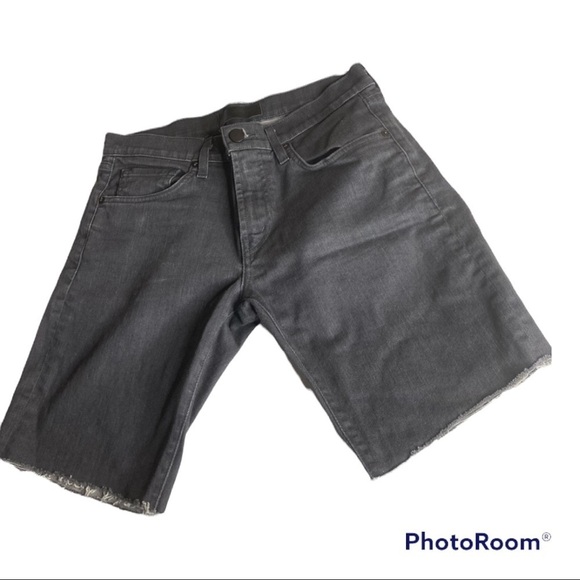 J Brand Pants - J Brand Tyler Slate Resin Dark Gray Cut Off Shorts Sz 31